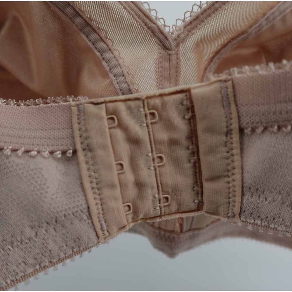 Playtex 18 Hour Ultimate Shoulder Comfort Bra 4693 Tan Floral Jacquard 38C - Picture 5 of 6